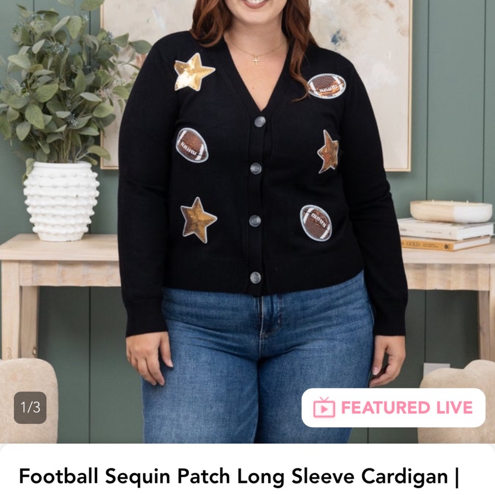 First Love Black Sweater with Star Patches